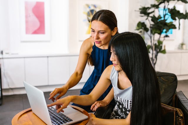 Professional team managing client billing